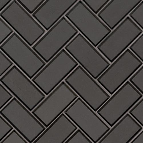 Metallic — Gray Bevel Herringbone