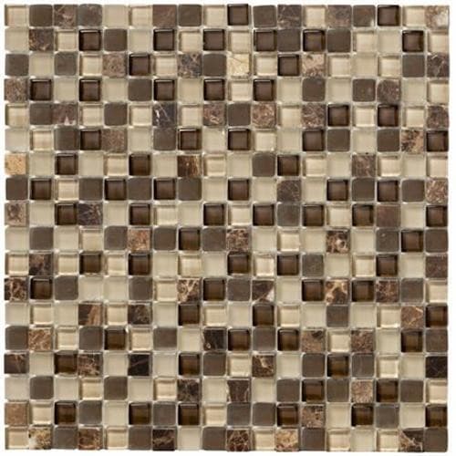 Crystal Stone II — Espresso Mosaic Square - 12x12